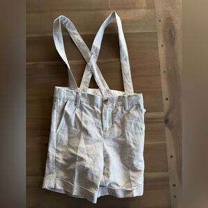 Janie and Jack Light Gray Overalls